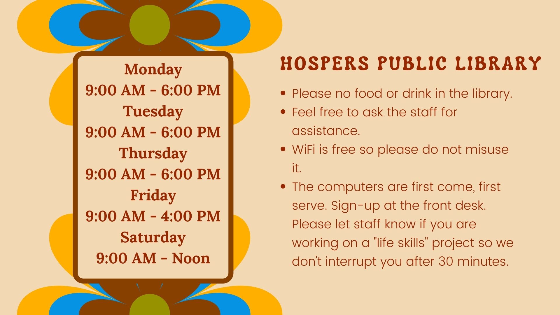 Hospers Public Library Hospers Public Library