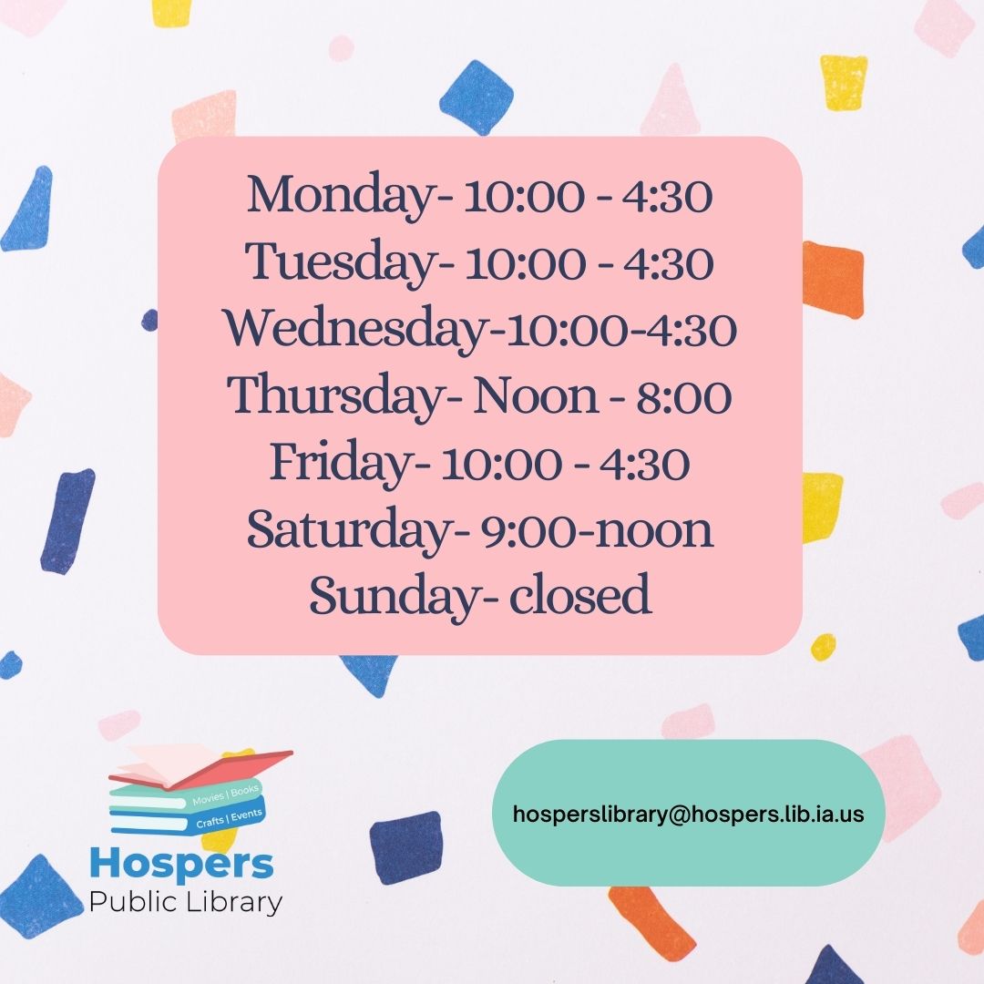 Library Card Hospers Public Library