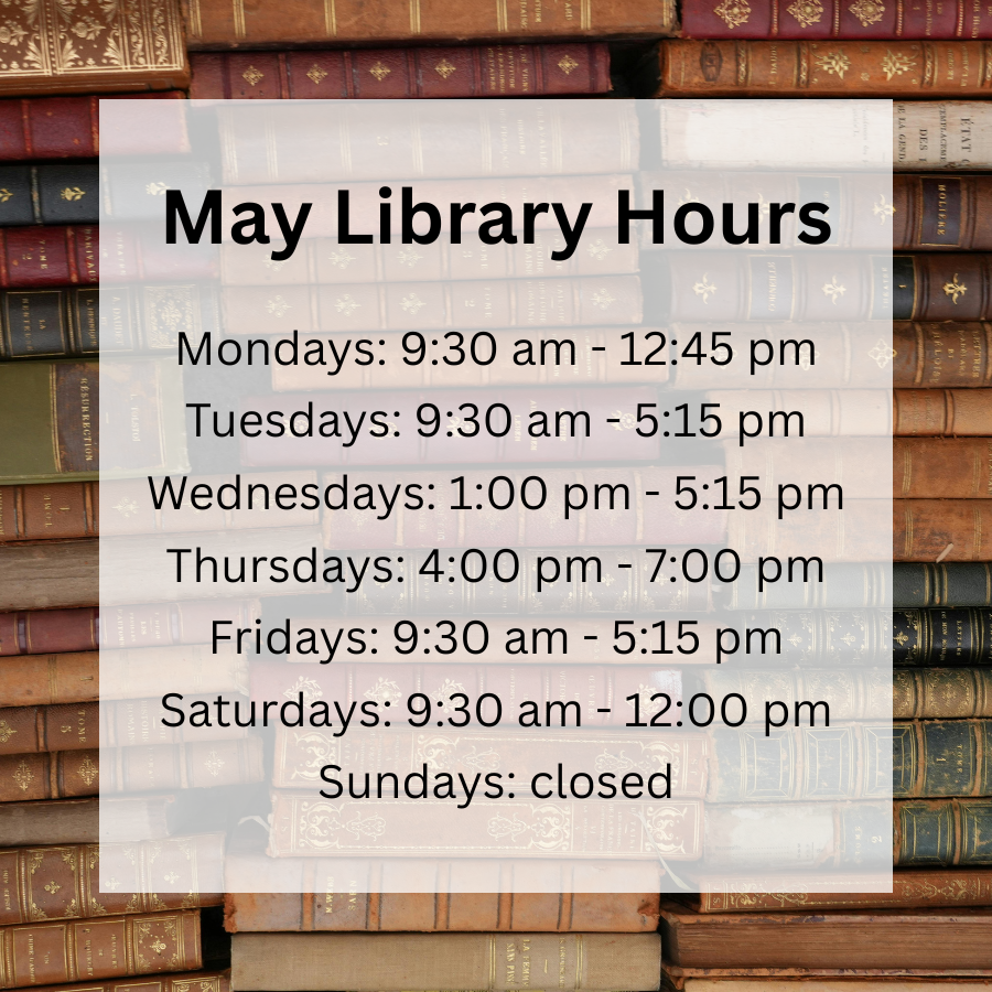 May 2026 Library Hours